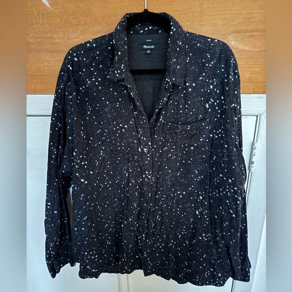 Madewell 100% Cotton Black Star Shirt